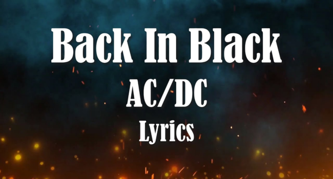 Back in Black Lyrics